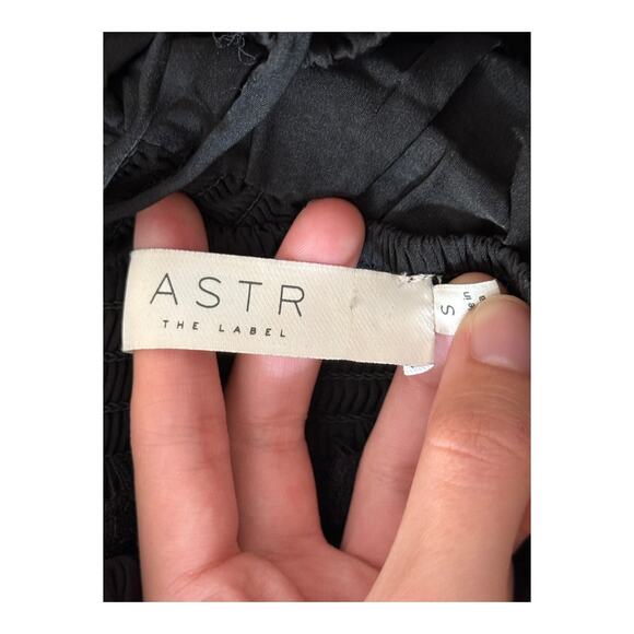 Astr the Label dress Mardi ruched lace trim mini black size Small S - Picture 5 of 9